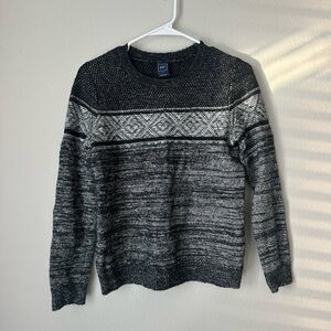 GAP women’s Charcoal and Light Gray Crewneck Sweater size small